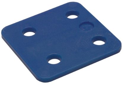 Afbeeldingen van GEBR. BODEGRAVEN Drukplaat KS zonder sleuf blauw 4MM 70X70MM