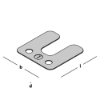 Afbeeldingen van GEBR. BODEGRAVEN Drukplaat KS met sleuf transparant 1MM 70X70MM