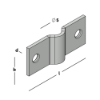 Afbeeldingen van GEBR. BODEGRAVEN Gaaspaneelklem RVS304 t.b.v. 5MM gaas 50X20MM 2MM