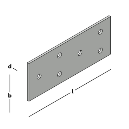 Afbeeldingen van GEBR. BODEGRAVEN Koppelplaat SV 40MM 100X2MM