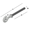 Afbeeldingen van GEBR. BODEGRAVEN Schroefhaak EV met borst zwaar M M5 82X14MM Ø4,4MM