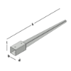 Afbeeldingen van GEBR. BODEGRAVEN Paalhouder met punt TV 71X71X750MM 2,5MM