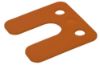 Afbeeldingen van GEBR. BODEGRAVEN Drukplaat KS met sleuf oranje 2MM 70X70MM