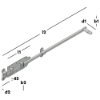 Afbeeldingen van GEBR. BODEGRAVEN Rolstaartschuif EV vlak 600X65MM 6MM