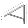 Afbeeldingen van GEBR. BODEGRAVEN Plankdrager EV demontabel 325X400MM 25X5/15X15X2MM