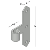 Afbeeldingen van GEBR. BODEGRAVEN T-heng EV t.b.v. pen Ø18MM 150MM 30X4MM