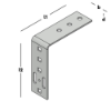 Afbeeldingen van GEBR. BODEGRAVEN Vloerhoek ZM 175X180MM 60X4MM