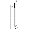 Afbeeldingen van GEBR. BODEGRAVEN Muurplaatanker EV M20 600X60MM dl>120
