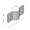 Afbeeldingen van GEBR. BODEGRAVEN Gaaspaneelklem RVS304 t.b.v. 8MM gaas 50X20MM 2MM