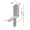Afbeeldingen van GEBR. BODEGRAVEN Gordingklos spiegel SV 125X125-250MM 35X35X2MM