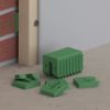 Afbeeldingen van GEBR. BODEGRAVEN Uitvulplaatje KS groen met stelpootjes 10MM 50X50MM