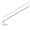 Afbeeldingen van GEBR. BODEGRAVEN UNI-L spouwanker RVS316 O.G. 260MM Ø3,6MM