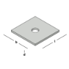 Afbeeldingen van GEBR. BODEGRAVEN Volgplaat TV M20 100X100MM 6MM