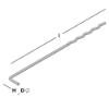 Afbeeldingen van GEBR. BODEGRAVEN UNI-L spouwanker RVS316 O.G. 230MM Ø3,6MM