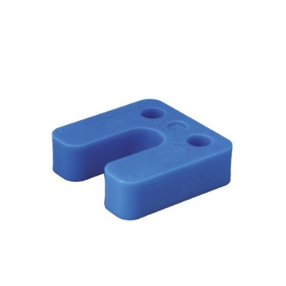Afbeeldingen van GEBR. BODEGRAVEN Drukplaat KS met sleuf blauw 20MM 70X70MM