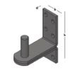 Afbeeldingen van GEBR. BODEGRAVEN Plaatduim EPZ verhoogd 70MM Ø16X45MM 38X5MM