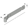 Afbeeldingen van GEBR. BODEGRAVEN Heng EV t.b.v. vlakwerk t.b.v. pen Ø16MM 300MM 40X5MM