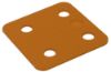 Afbeeldingen van GEBR. BODEGRAVEN Drukplaat KS zonder sleuf oranje 2MM 70X70MM