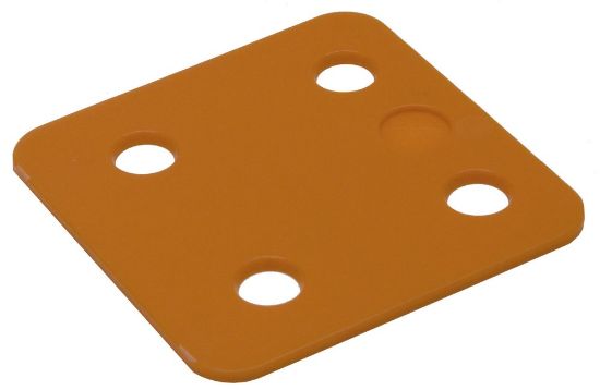 Afbeeldingen van GEBR. BODEGRAVEN Drukplaat KS zonder sleuf oranje 2MM 70X70MM