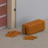Afbeeldingen van GEBR. BODEGRAVEN Uitvulplaatje KS oranje met stelpootje 2MM 50X50MM