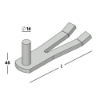 Afbeeldingen van GEBR. BODEGRAVEN Klauwduim TV ½ steens Ø16X45MM