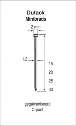Afbeeldingen van Minibrads SKN12 verzinkt 1,2X50MM 5000x