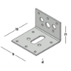 Afbeeldingen van GEBR. BODEGRAVEN Hoekanker RVS304 40X60MM 60X2MM