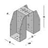 Afbeeldingen van GEBR. BODEGRAVEN Balkdrager GBS DB SV 96X196 d=..MM 1,5MM