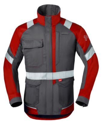 Afbeeldingen van HAVEP Jas dames 5safety Image + 50388 charcoal/rood S