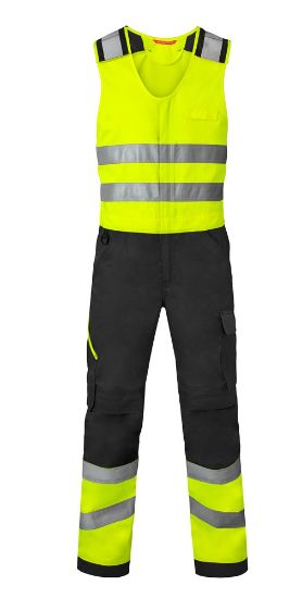 Afbeeldingen van HAVEP Bodybroek High Visibility + 20453 charcoal/fluor geel 62