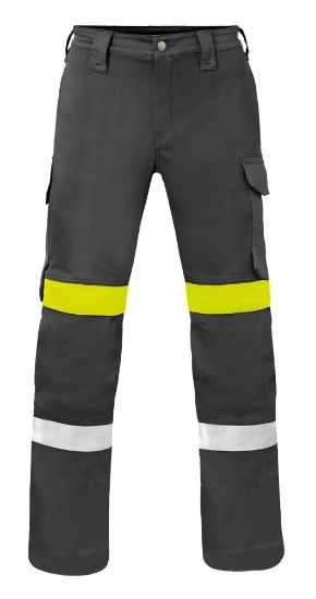 Afbeeldingen van HAVEP Werkbroek Force+ 80395 charcoal/fluor geel 58