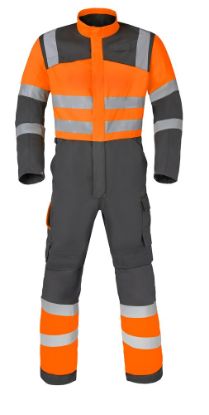 Afbeeldingen van HAVEP Overall High Visibility + 20444 charcoal/fluor oranje 46