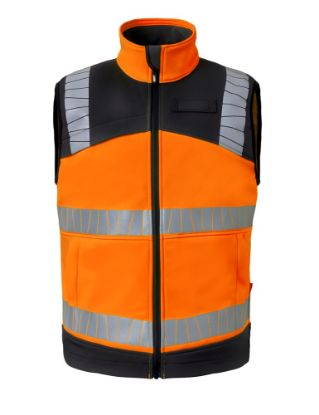 Afbeeldingen van HAVEP Bodywarmer High Visibility + 50415 fluor oranje/charcoal 2XL