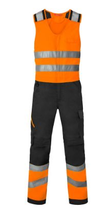 Afbeeldingen van HAVEP Bodybroek High Visibility + 20453 charcoal/fluor oranje 52