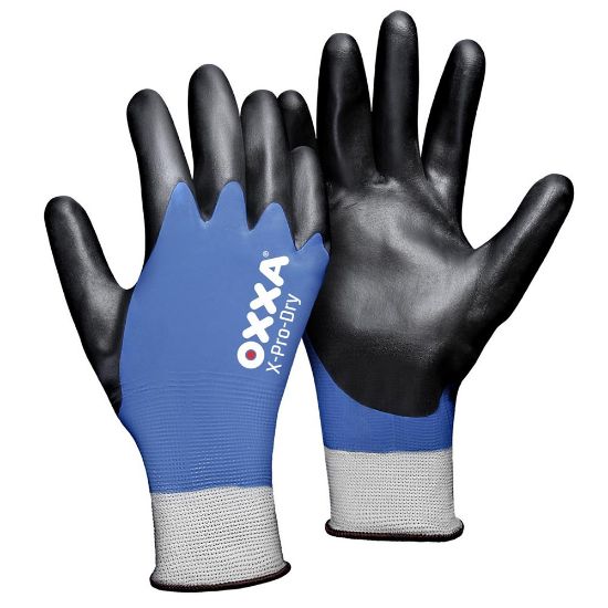 Afbeeldingen van OXXA Veiligheidshandschoen X-Pro-Dry 51-300 zwart/blauw 10