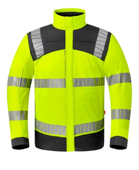 Afbeeldingen van HAVEP Softshell Multi Protector + 50410 fluor geel/charcoal L