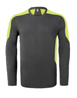 Afbeeldingen van HAVEP T-shirt met lange mouwen Baselayer WW 10073 charcoal/fluor geel 2XL