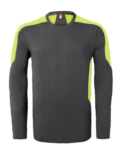Afbeeldingen van HAVEP T-shirt met lange mouwen Baselayer WW 10073 charcoal/fluor geel S