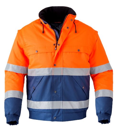 Afbeeldingen van HAVEP Parka High Visibility 5139 navy/fluor oranje 5XL