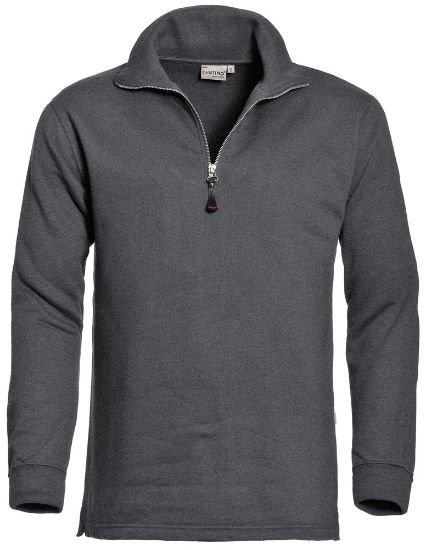 Afbeeldingen van SANTINO Zipsweater Basic Alex donker grijs M