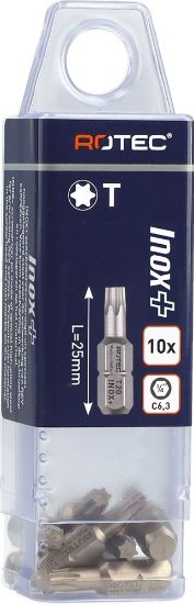 Afbeeldingen van ROTEC Schroefbit ¼" PRO C6,3 INOX+ TORX 25MM 10x