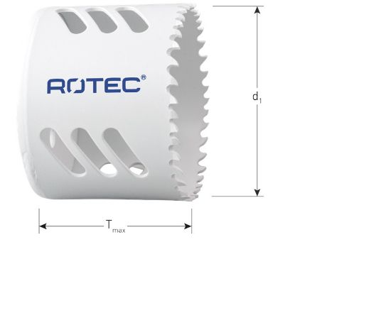Afbeeldingen van ROTEC Gatzaag BiM-Co8% normaal vertand Tmax=48MM