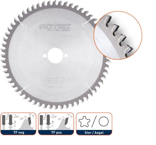 Afbeeldingen van ROTEC Zaagblad HM voor NF-metalen negatief