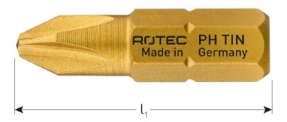 Afbeeldingen van ROTEC Schroefbit ¼" PRO C6,3 TiN PH 25MM 10x