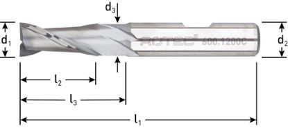 Afbeeldingen van ROTEC Spiebaanfrees HSS-E DIN327 kort AlCrN-gecoat