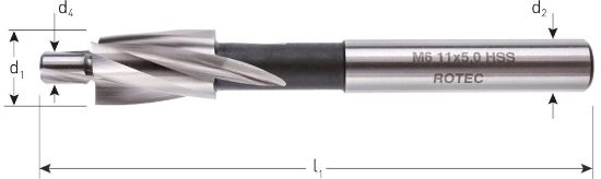 Afbeeldingen van ROTEC Kopverzinkfrees HSS-G 180° DIN373 fijnpassing