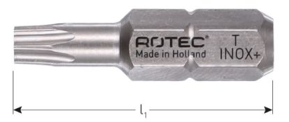 Afbeeldingen van ROTEC Schroefbit ¼" PRO C6,3 INOX+ TORX 25MM 2x