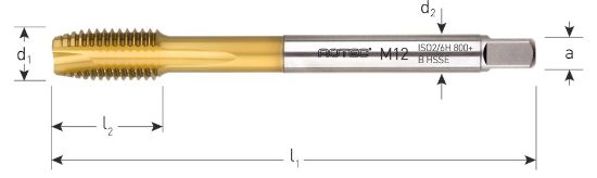 Afbeeldingen van ROTEC Machinetap HSS-E 800+ doorlopend DIN376