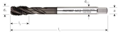 Afbeeldingen van ROTEC Machinetap HSS-E INOX+ blind DIN376