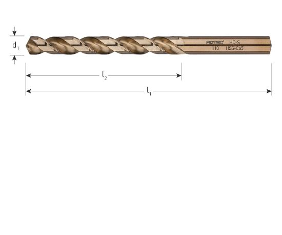 Afbeeldingen van ROTEC Metaalboor HSS-E DIN338 type HD-S